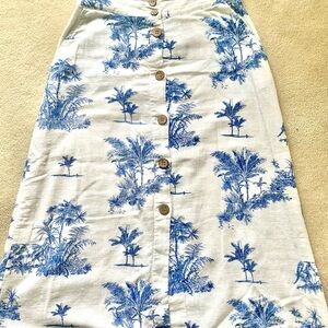 Midi skirt toille print